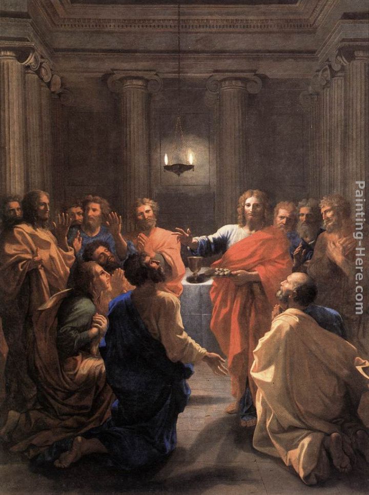 The Institution of the Eucharist painting - Nicolas Poussin The Institution of the Eucharist art painting